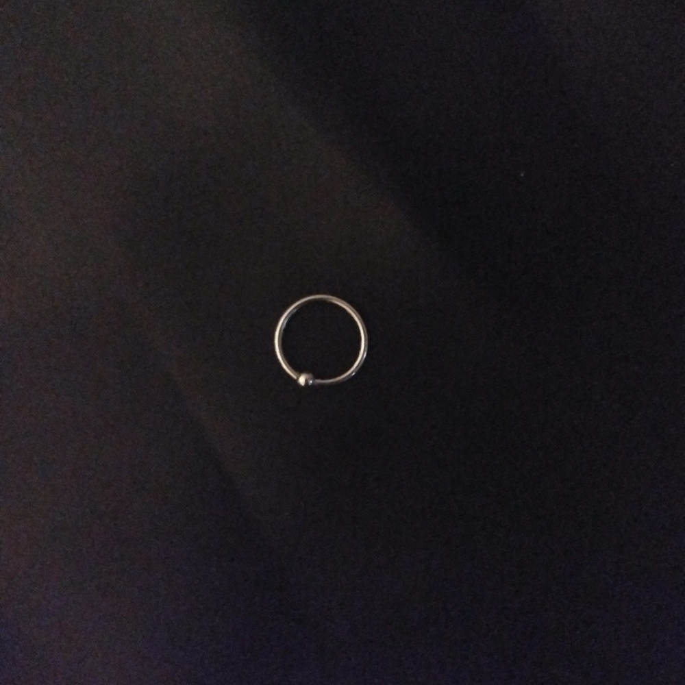 Stirling silver cartilage piercing ring